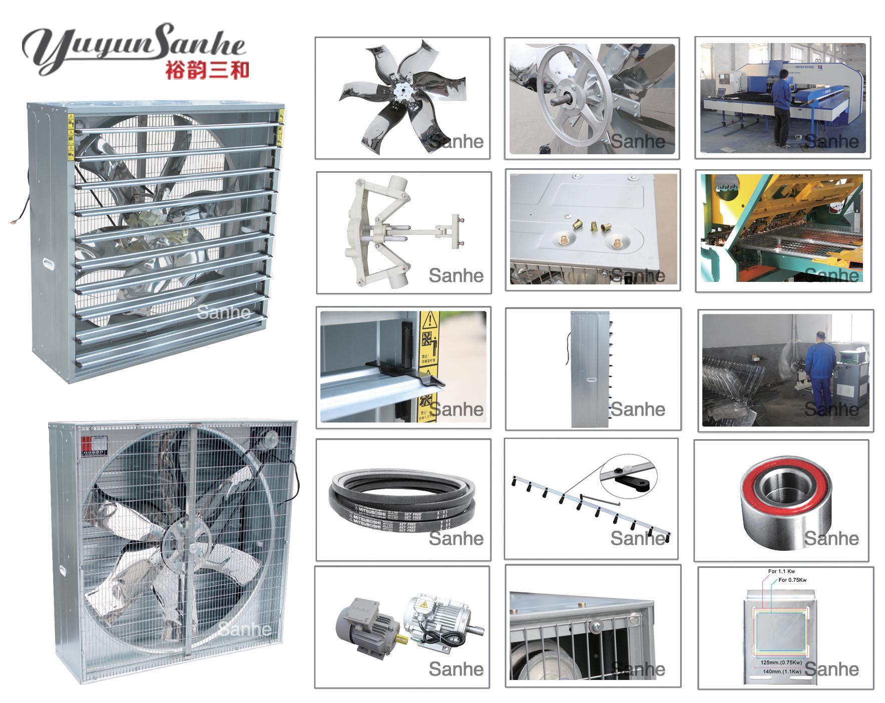 Shandong Yuyun Sanhe Djf Centrifugal Push-Pull Type Exhaust Fan, Poultry Farm/Houses/Ventilation Fan