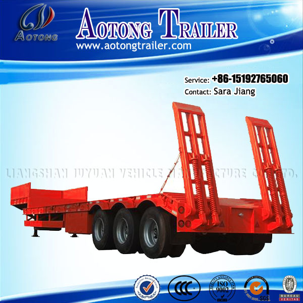50t-80t 3 Axle Low Bed Semi Trailer for Sale