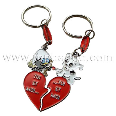 Custom Couple Soft Enameled Key Chain (FTKC1638)