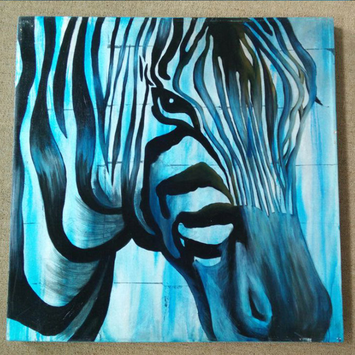 High Quality Pure Hand-Painted Oil Painting Abstract Art on Canvas Zebra (LH-031000)