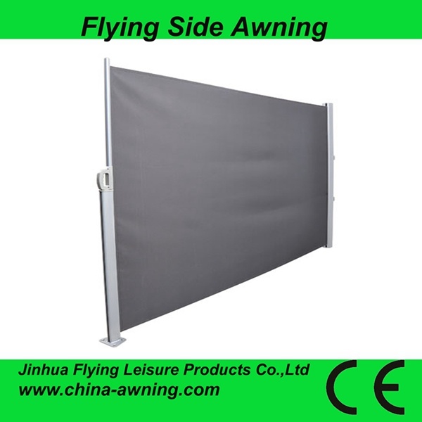 Manual Retractable Awning-Outdoor Retractable Wind Screen Side Awning for Balcony