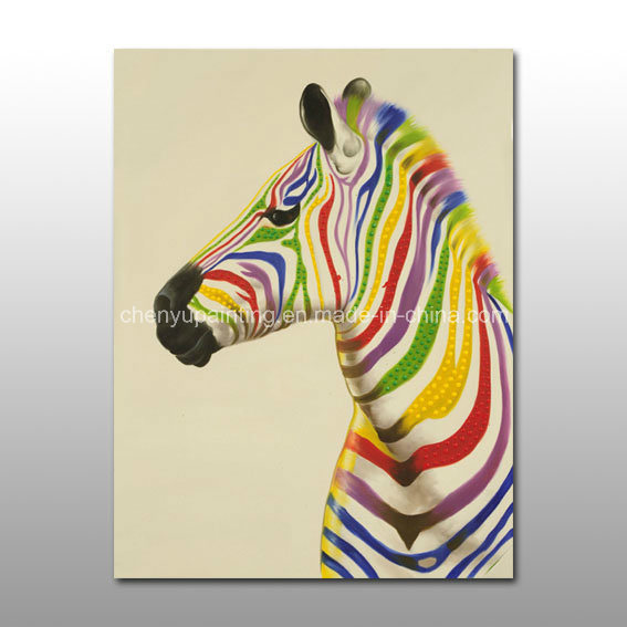 Handmade Zebra Oil Painting