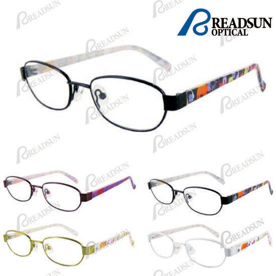 Metal Frame with Tr90 Pattern Temple Chit Optical Glasses (OMK125002)
