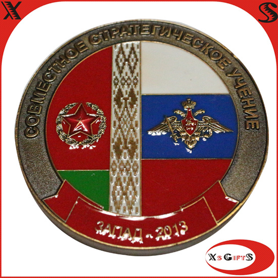 2015 Custom Metal Gold Challenge Coin for Souvenir