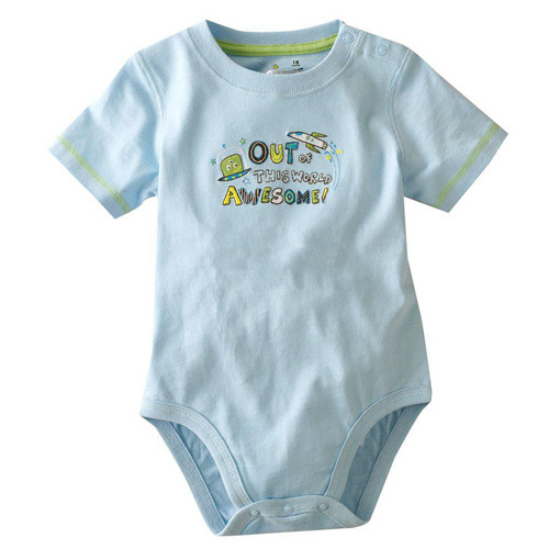 Soft & Adorable Bamboo Cotton Embroidered Baby Romper