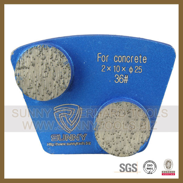 Trapezoid Floor Grinding Pads with 2 Abrasive Segmented