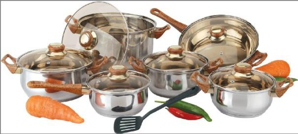 Multi-Purpose 12PCS Cookware Pot Jp-Ss02b-1