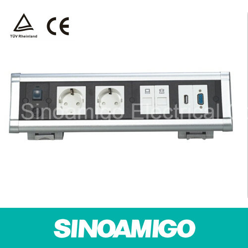 Morden Office Connection Panel on Desktop Socket