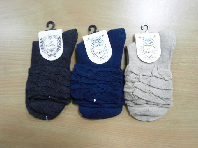 Ladies Bubble Rib Socks (Solid Color)