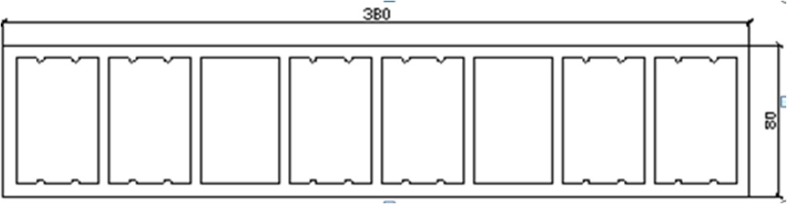 WPC Wall Panel (Hollow 380x80mm) (HS-QB-05)