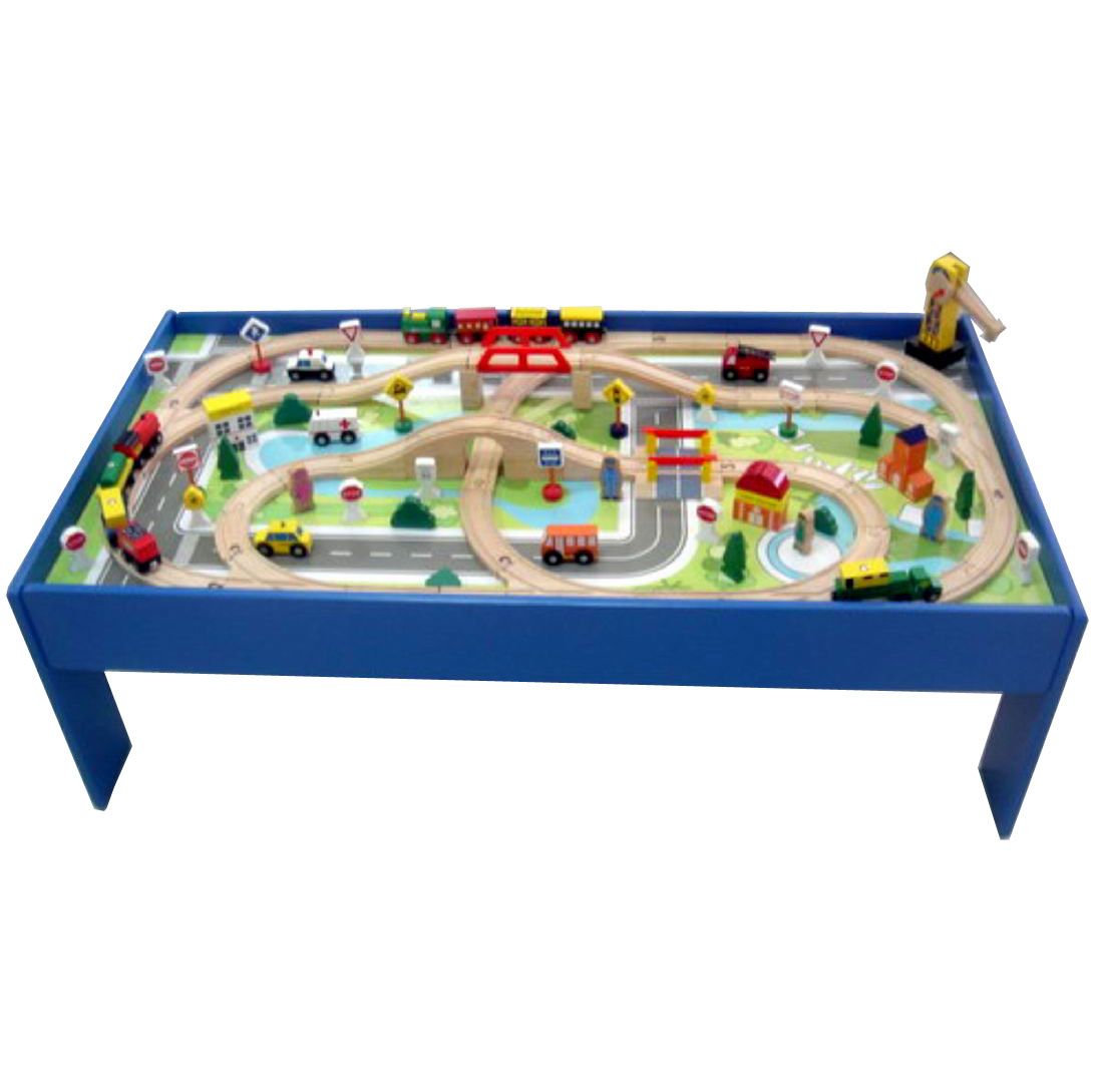100pc Wooden Rail - Way Table Train Set
