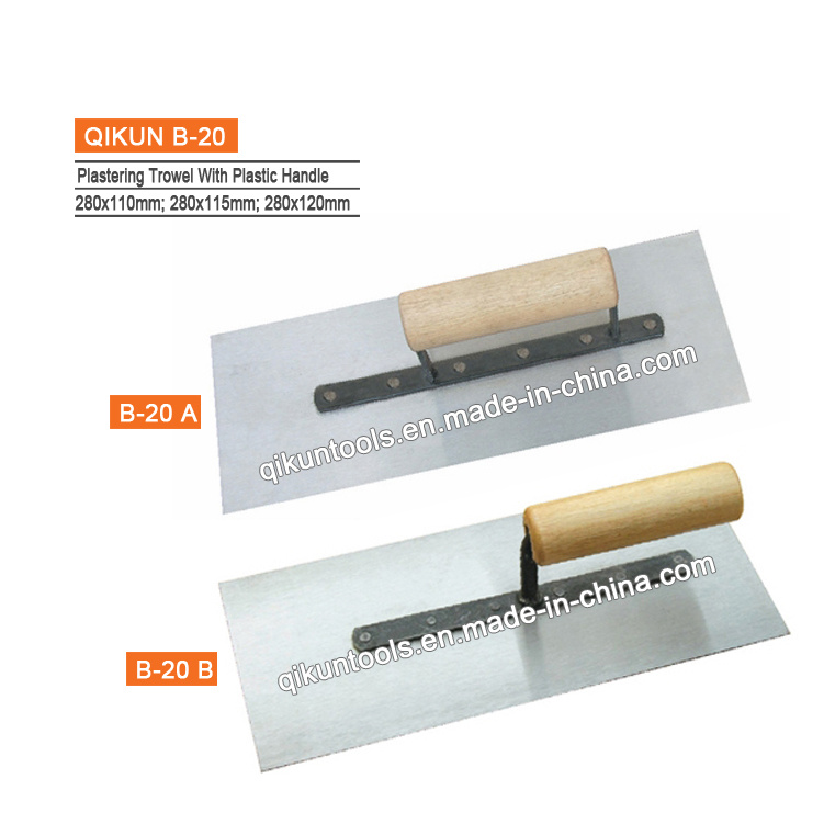 B-20 Wooden Handle Normal Polished Plastering Trowel