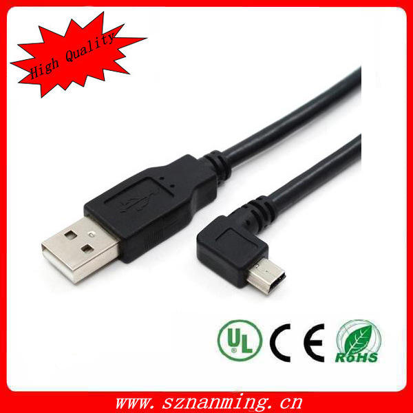 Angle USB 2.0 Male to Angle Micro USB Male Connection Data Cable