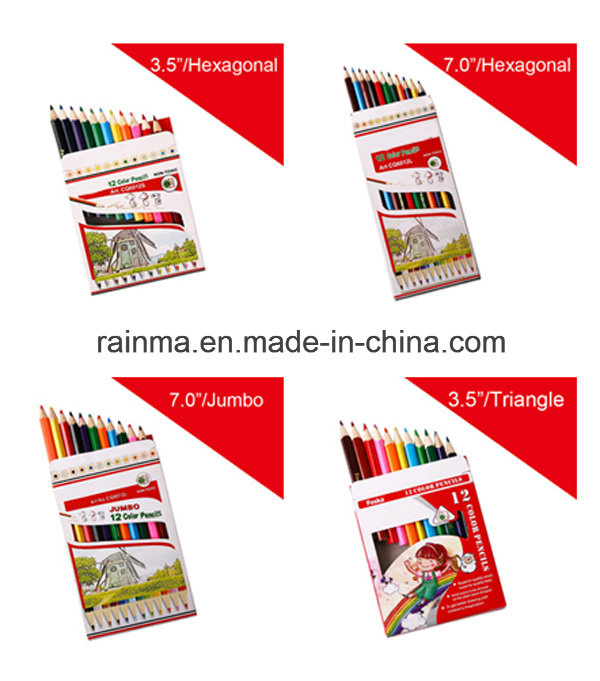 Jumbo Color Pencil with Triangle and Hexagonal Barrel