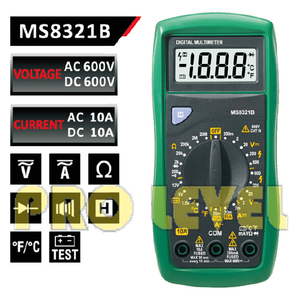 Professional 2000 Counts Digital Multimeter (MS8321B)