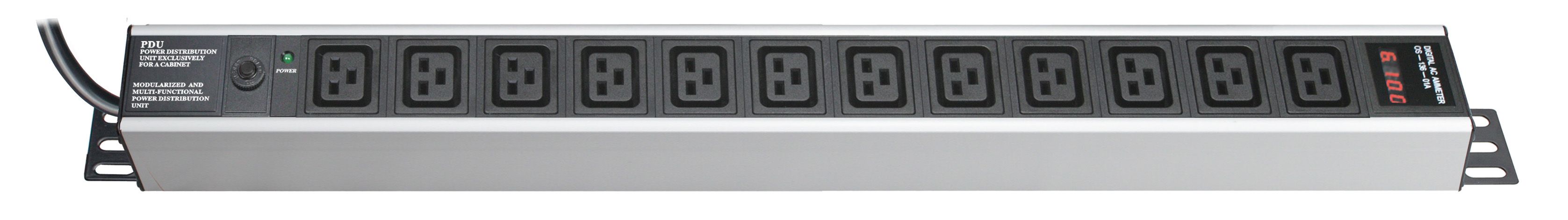 1.5u 12ways C19 PDU Socket (ORT-C1915-12-AV-LT-OP)