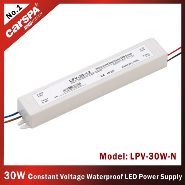 30wn LED Constant Voltage Waterproof Switching Power Supply (LPV-30W-N)
