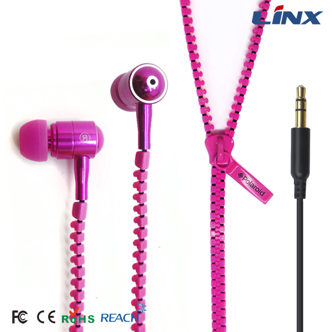 Cool Zipper Earphones with Popular Color