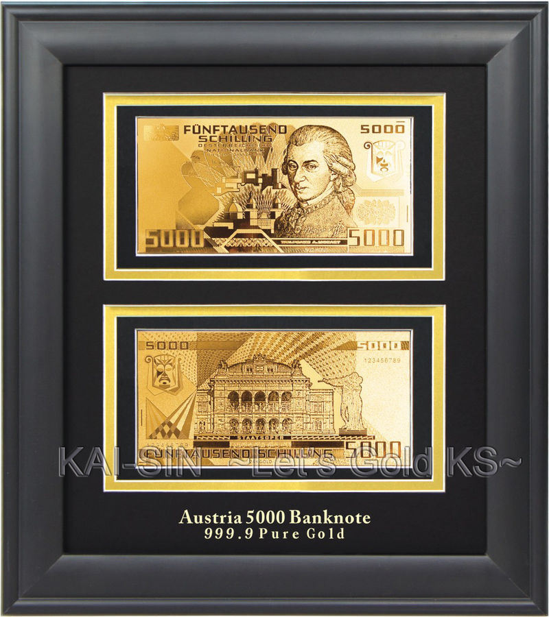 Gold Banknote (two sided) - Austria 5000 (JKD-2GBF-07)
