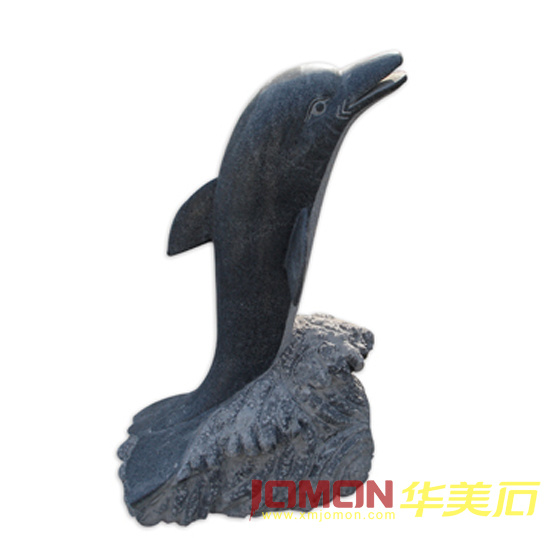 Natural Granite Stone Dolphin Carving (XMJ-DP02)