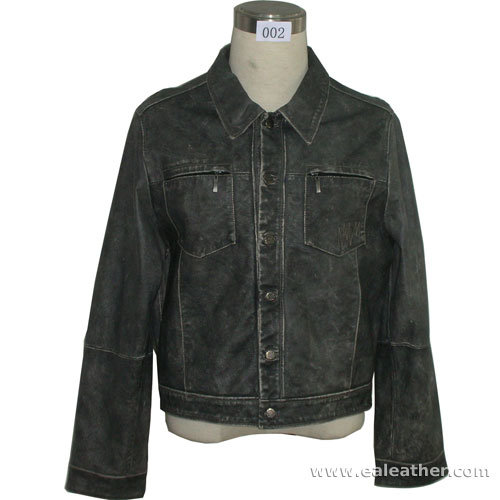 Mens Pig Nappa Leather Jacket (002)
