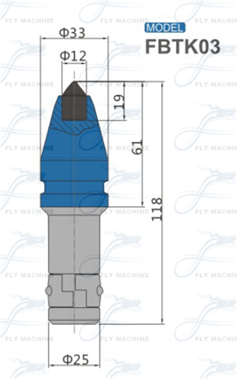 Btk03 Betek Cutting Tool for Mining Machine