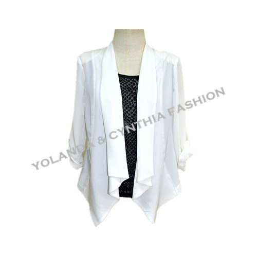 Fashion Ol Seventh Sleeves Non-Button Chiffon Women's Top Outer Wear Blouse/Women's Clothing