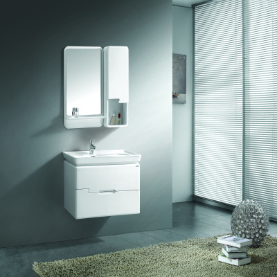 Lavatory off White Lacquer Solid Wood Basin Cabinet