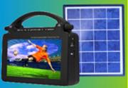 Portable Rechargeable Solar TV with Light