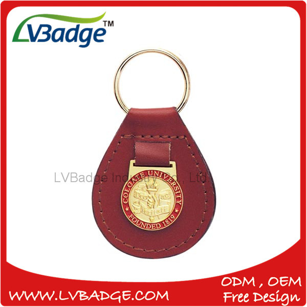 Metal Keychain Leather Key Chain with Own Logo