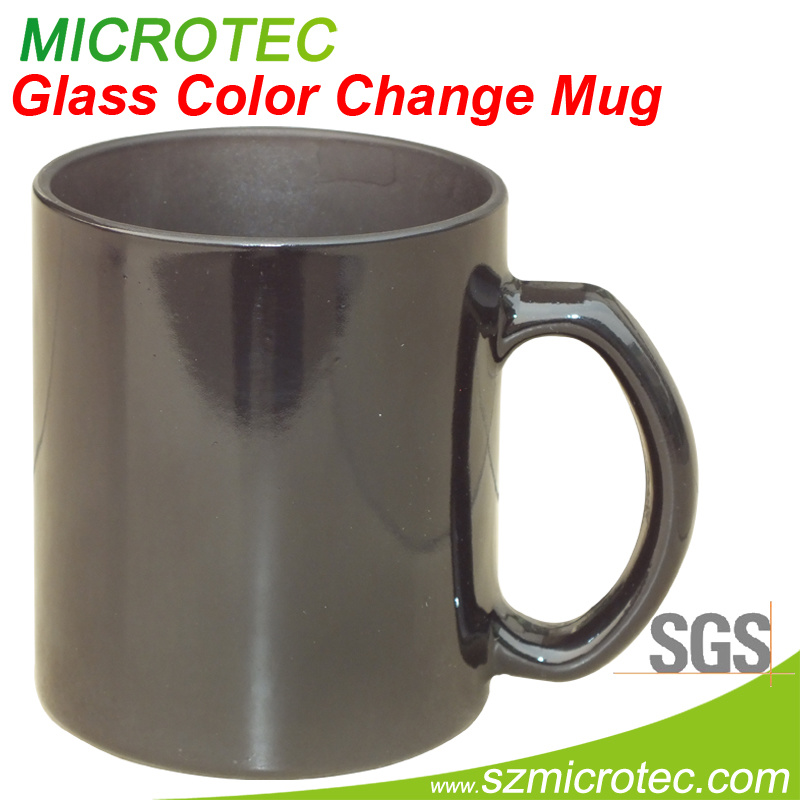 11oz Glass Color Changing Mug - Black (MT-B006)