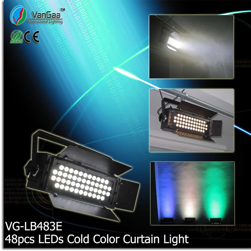 48PCS LEDs Cold Color LEDs Sky/Ground Stage Curtain Light (VG-LB483E)