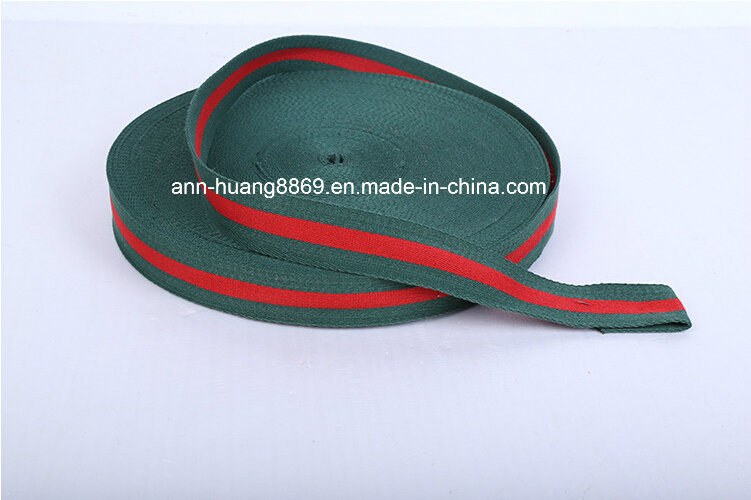 Twill Stitching Color 38mm Polyester Cotton Webbing