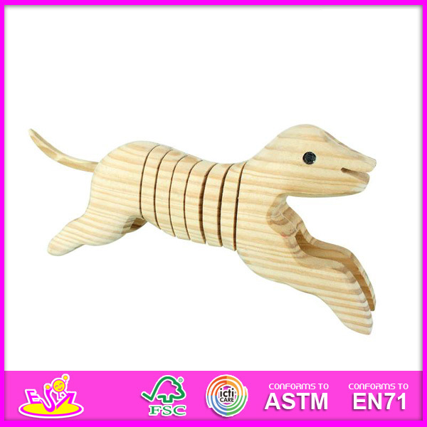 2014 New Kids Wooden Paint Toy, Popular Leopard Style DIY Wooden Children Toy Paint, Educational Baby Paint Wooden Toy W03A029