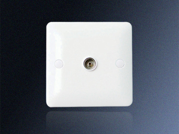 British Coaxial Socket, Single Outlet