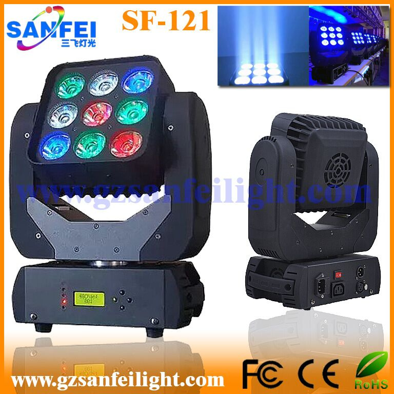 10W*9PCS 4in1 LED Matrix LED Moving Head Light