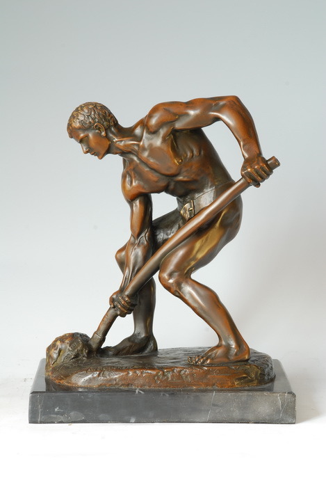 Bronze Miner Sculpture (TPE-380)