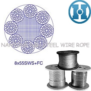 Line Contacted Steel Wire Rope (8X55SWS+FC)