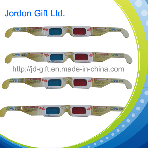 Customized Logo-Printed Paper 3D Glasses as Movie Advertising Gift