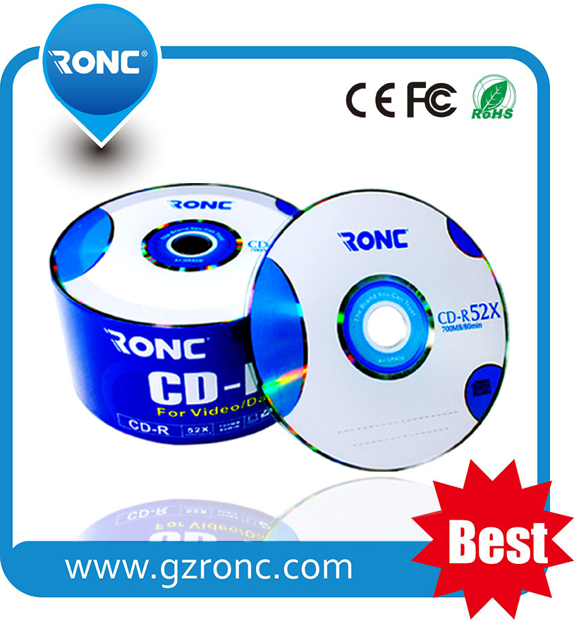 700MB 80min 52X Blank CD-R with Shrinkwrap Packing
