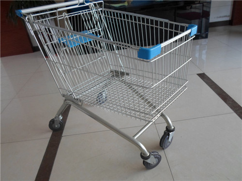 European Style Supermarket Chrome Shopping Cart