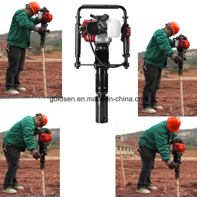 Portable Gasoline Powered Construction Post Pile Driver Hammer Machine Handheld Petrol Power Tools (GW8195A)