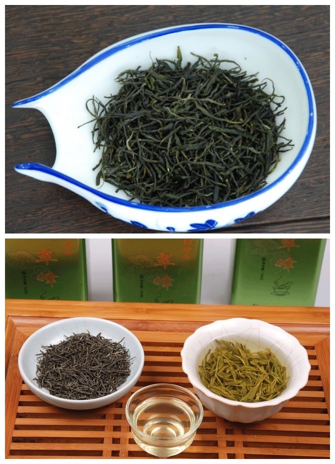 Chinese Speciality 100% Natural Green Tea Lowering Cholesterol Levels Cui Feng Green Tea Hgt211