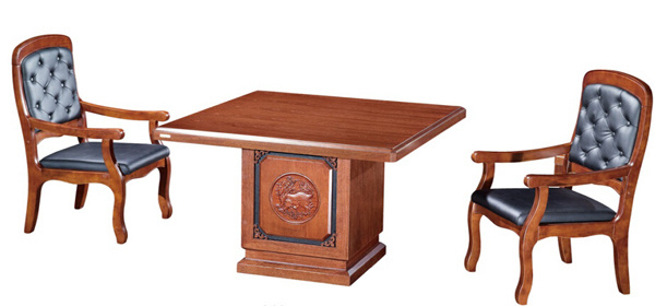 Wooden Square Negotiation Desk Furniture Small Office Table for Sale