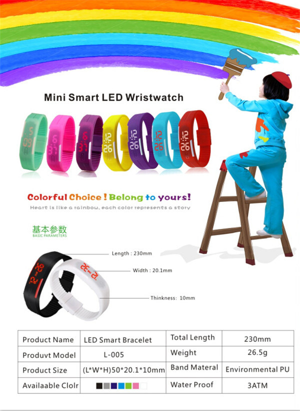 China Manufacturer Silicon LED Watch (DC-551)