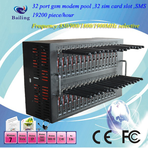 32 Ports SMS Modem Pool with Q2686 (850/900/1800/1900MHz)