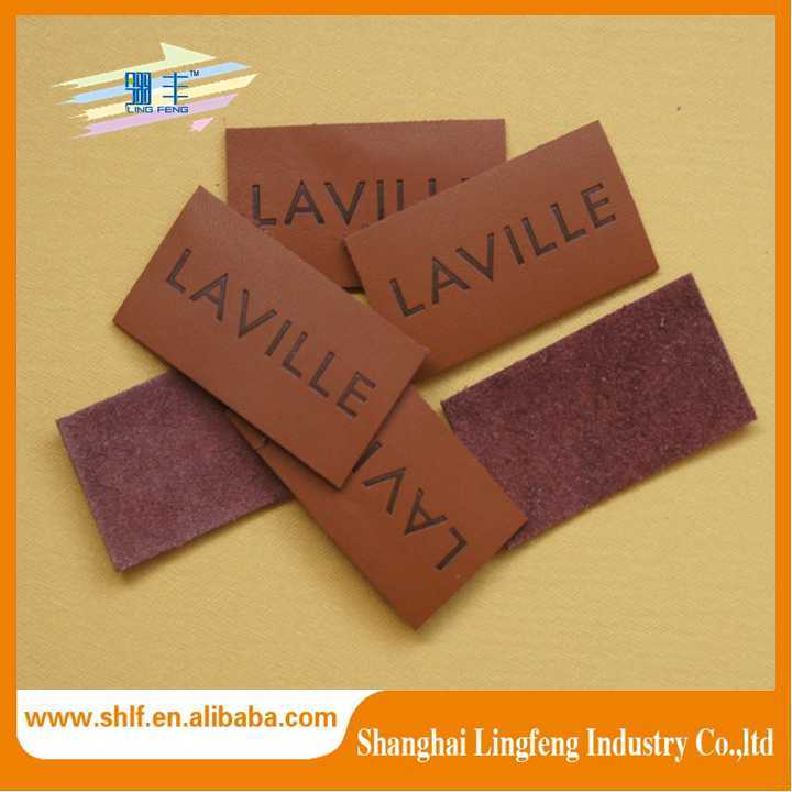 Custom Brown Leather Label, , Jeans Leather Label