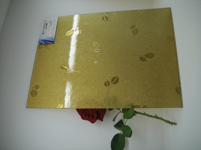 24k Gold Patterned Glass