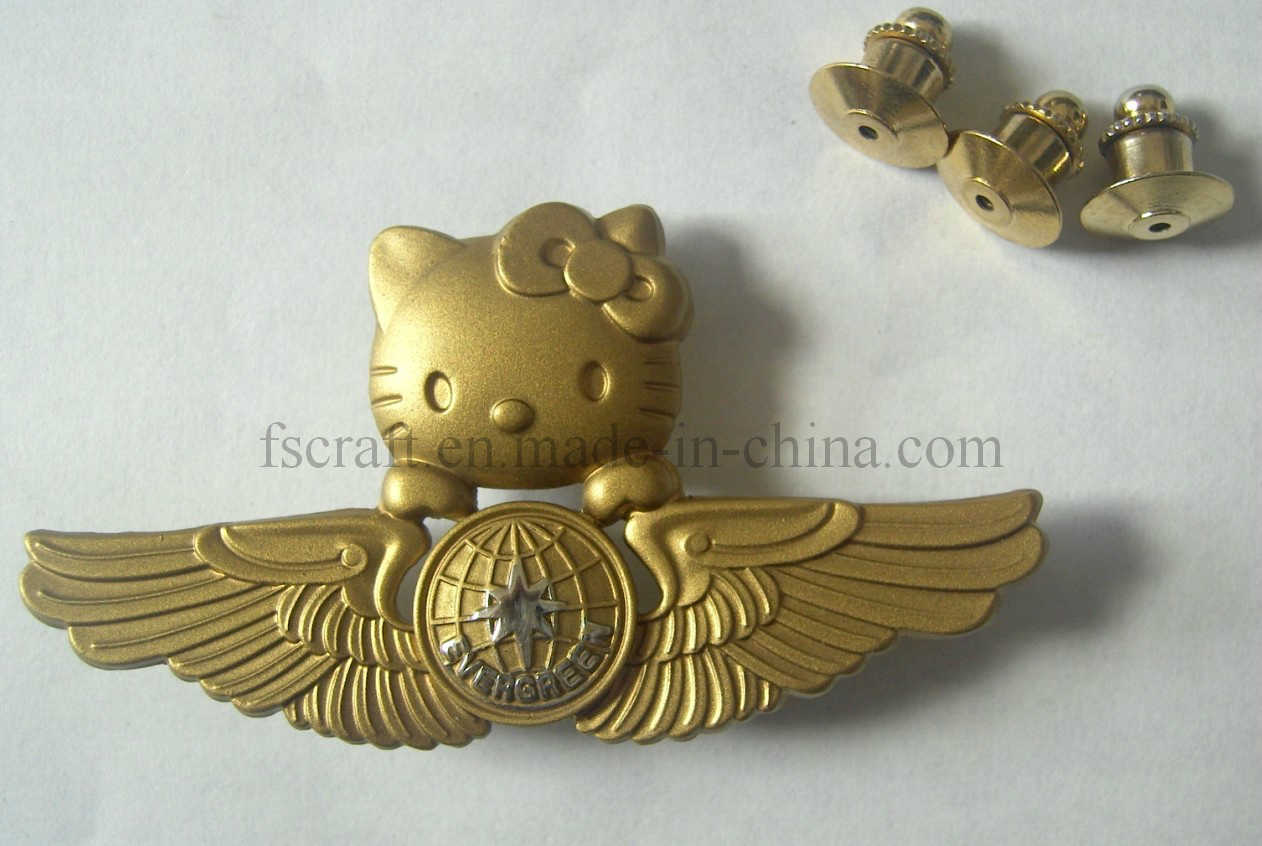 3D Custom Safety Pins Wing Badge