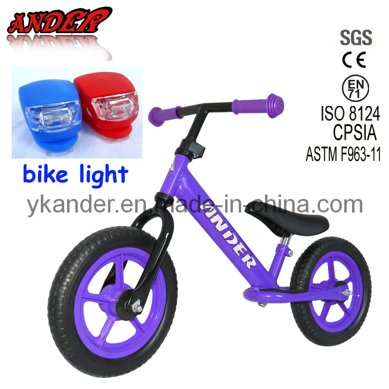 Hot Sale Purple Rim Balance Kid Bike/Pushing Bicycle Walking Bike with Bike Light (AKB-1221)